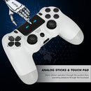 Wireless Controller for PS4/Pro/Slim/PC Bluetooth Gamepad Joystick Dual Vibrate - White