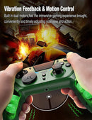 Green Elite Edition Wireless Bluetooth PS4 Controller Gamepad Button Programmable Joystick with Turbo/Gyro/HD Dual Vibration/Touch Panel/LED Indicator for PS4/PC/iOS & Android.
