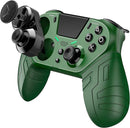 Green Elite Edition Wireless Bluetooth PS4 Controller Gamepad Button Programmable Joystick with Turbo/Gyro/HD Dual Vibration/Touch Panel/LED Indicator for PS4/PC/iOS & Android.