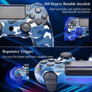 Wireless Controller for PS4/Pro/Slim/PC Bluetooth Gamepad Joystick Dual Vibrate - Blue Camo