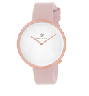 JAMES & SON Ladies Rose Gold Analog Watch, Pink Leather Strap - JAS10011-812