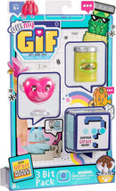 OH! MY GIF 3 Bit Toy Pack, Puggo & Heartie Collectable Real Life Animated Figure