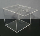 Small Acrylic Fish Tank Breeding Box, Nano Aquarium With Sliding Lid - 4L or 8L