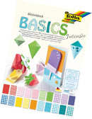 Folia 48249 Basics Motif Block Intensive, 20 Colour-Intense Sheets, 24 x 34cm