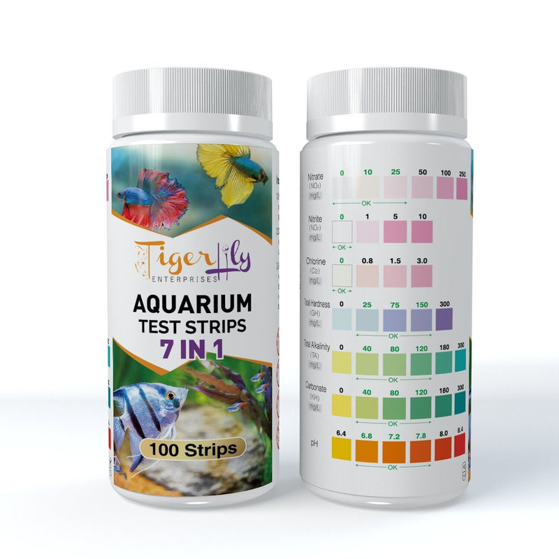 100-Count Aquarium Test Strips - 7-in-1 Freshwater PH Water Test Kit For Fish Tanks