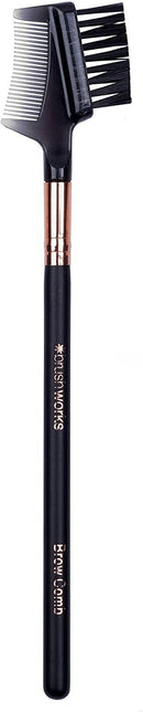 Brushworks Rose Gold HD Luxury Brow Kit  With 2 Brow Brushes, Tweezers & 1 Comb