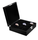 Elegant Frosted Wood 10 Piece Watch Box with Black Velvet Lining Storage Case