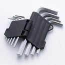 FINDER XJ193126P Arm Hex Key Wrench Set Chrome Vanadium, Metric, Set of 9 Pieces