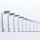 FINDER XJ193126P Arm Hex Key Wrench Set Chrome Vanadium, Metric, Set of 9 Pieces