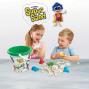 The Original Super Sand Green Storage Bucket With Sand, Shapes & 4 Moulds - 600g
