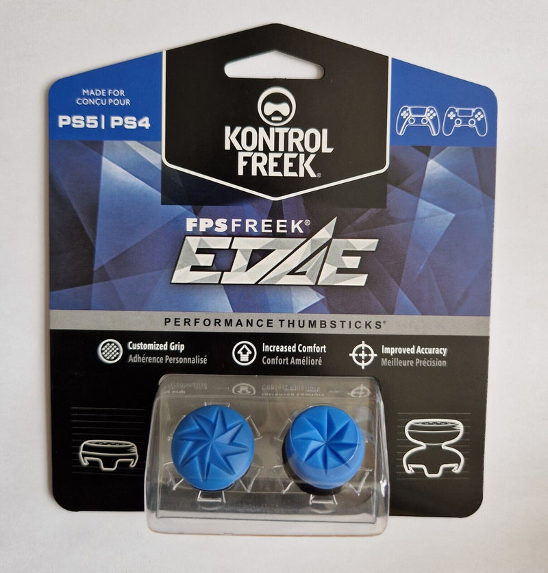 KontrolFreek FPS Freek EDGE Blue PS5 PS4 Performance Thumbsticks Thumb Grips