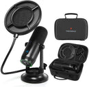 THRONMAX MDrill One Jet Black USB Condenser Microphone for Podcasts/Streaming//Gaming + Kit