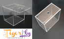 Small Acrylic Fish Tank Breeding Box, Nano Aquarium With Sliding Lid - 4L or 8L