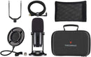 THRONMAX MDrill One Jet Black USB Condenser Microphone for Podcasts/Streaming//Gaming + Kit